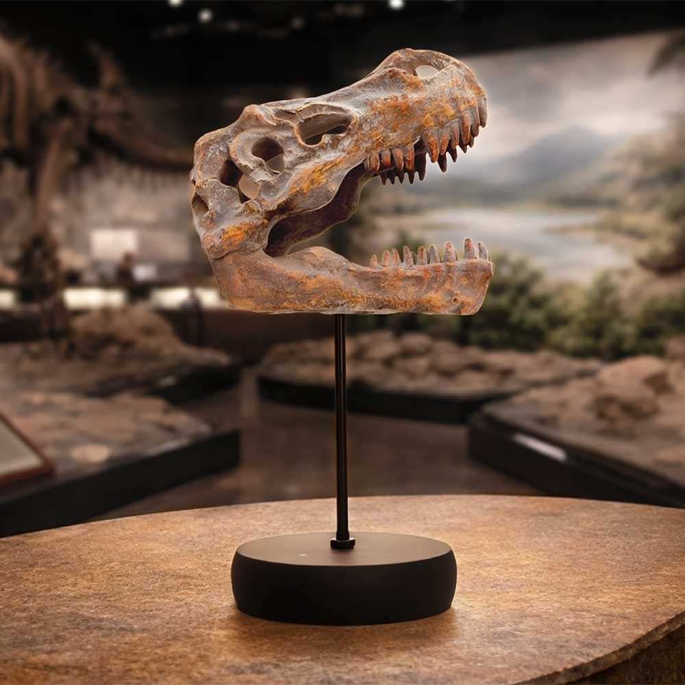 Nemesis Now - Tyrannosaurus Rex Skull on Plinth Dekorative Figur - Mehrfarben